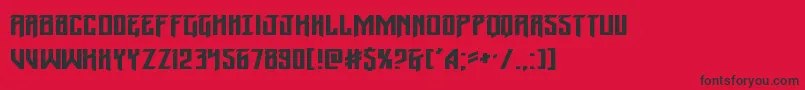 フォントWintersolsticeexpand – 赤い背景に黒い文字
