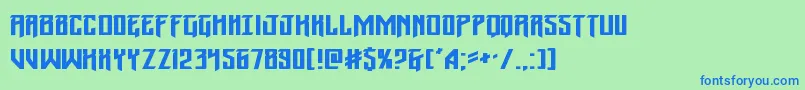 Wintersolsticeexpand Font – Blue Fonts on Green Background