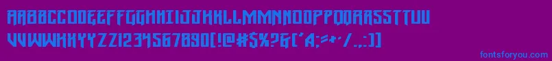 Wintersolsticeexpand Font – Blue Fonts on Purple Background