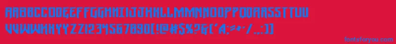 Wintersolsticeexpand Font – Blue Fonts on Red Background