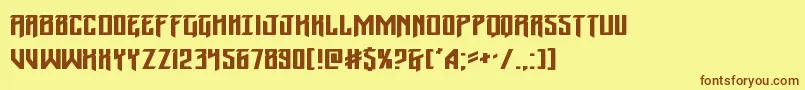 Wintersolsticeexpand Font – Brown Fonts on Yellow Background