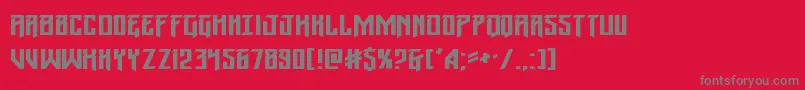 フォントWintersolsticeexpand – 赤い背景に灰色の文字