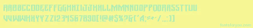 Wintersolsticeexpand Font – Green Fonts on Yellow Background