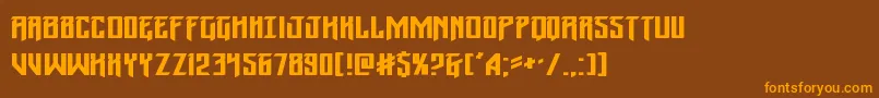 Wintersolsticeexpand Font – Orange Fonts on Brown Background