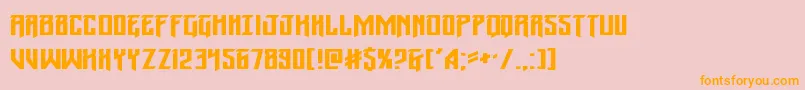 Wintersolsticeexpand Font – Orange Fonts on Pink Background