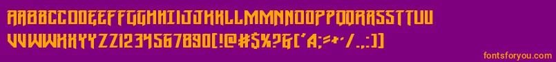 Wintersolsticeexpand Font – Orange Fonts on Purple Background