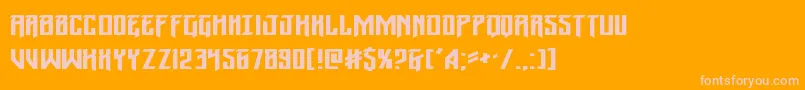 Wintersolsticeexpand Font – Pink Fonts on Orange Background