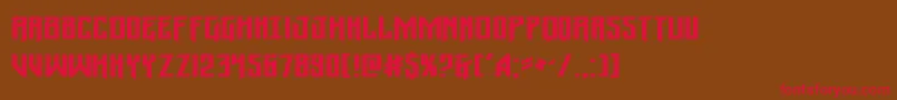 Wintersolsticeexpand Font – Red Fonts on Brown Background