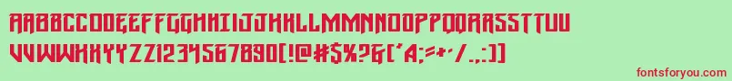 Wintersolsticeexpand-Schriftart – Rote Schriften auf grünem Hintergrund