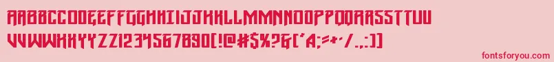 フォントWintersolsticeexpand – ピンクの背景に赤い文字