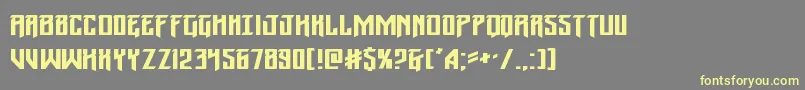 Wintersolsticeexpand Font – Yellow Fonts on Gray Background