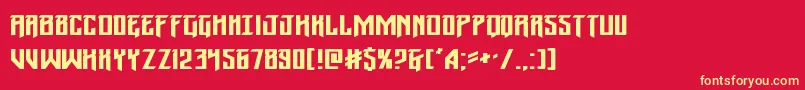 Шрифт Wintersolsticeexpand – жёлтые шрифты на красном фоне