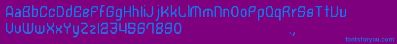 Clockwork Font – Blue Fonts on Purple Background