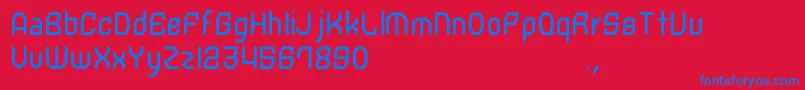 Clockwork Font – Blue Fonts on Red Background