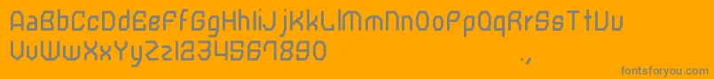 Clockwork Font – Gray Fonts on Orange Background