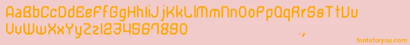 Clockwork Font – Orange Fonts on Pink Background
