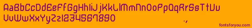 Clockwork Font – Purple Fonts on Orange Background