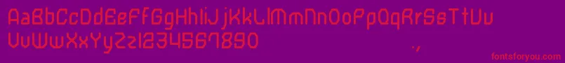 Clockwork Font – Red Fonts on Purple Background