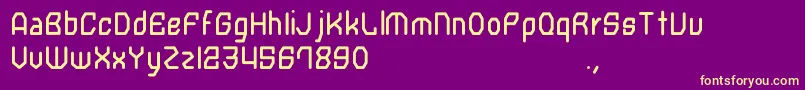 Clockwork Font – Yellow Fonts on Purple Background