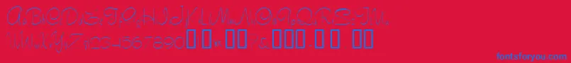 Tamarind Font – Blue Fonts on Red Background