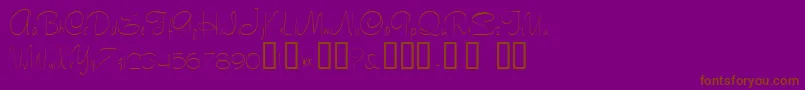 Tamarind Font – Brown Fonts on Purple Background