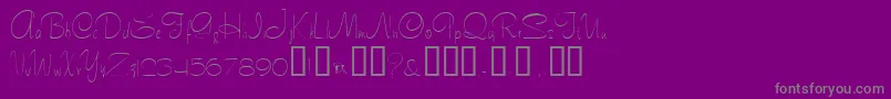 Tamarind Font – Gray Fonts on Purple Background