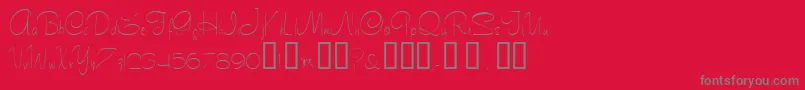 Tamarind Font – Gray Fonts on Red Background