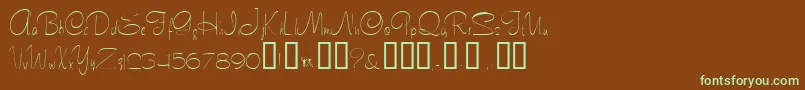 Tamarind Font – Green Fonts on Brown Background