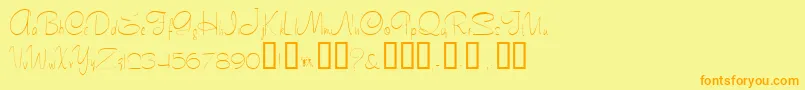 Tamarind Font – Orange Fonts on Yellow Background