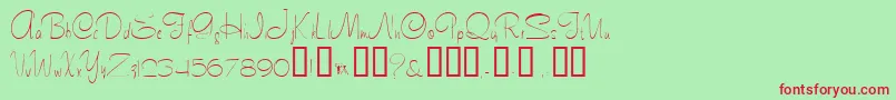 Tamarind Font – Red Fonts on Green Background