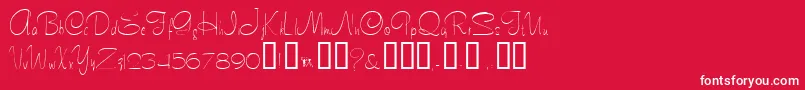 Tamarind Font – White Fonts on Red Background