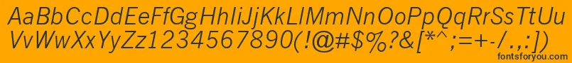 Nwgthci Font – Black Fonts on Orange Background