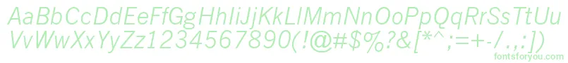 Nwgthci Font – Green Fonts on White Background