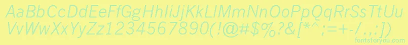 More about Nwgthci Font Nwgthci Font – Green Fonts on Yellow Background