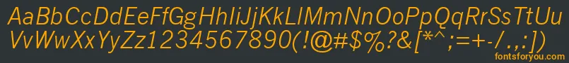 フォントNwgthci – 黒い背景にオレンジの文字