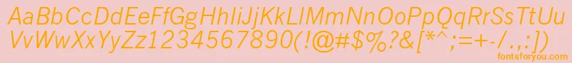 Nwgthci Font – Orange Fonts on Pink Background
