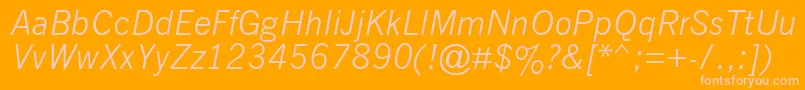 Nwgthci-Schriftart – Rosa Schriften auf orangefarbenem Hintergrund