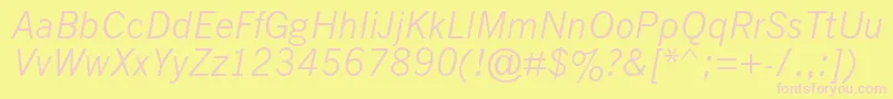 Nwgthci Font – Pink Fonts on Yellow Background