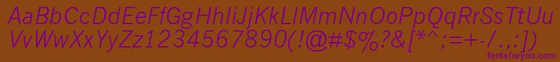 Nwgthci Font – Purple Fonts on Brown Background