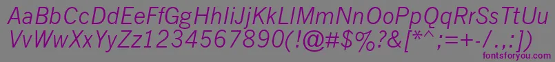 Nwgthci Font – Purple Fonts on Gray Background