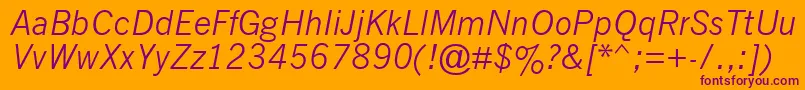Nwgthci Font – Purple Fonts on Orange Background