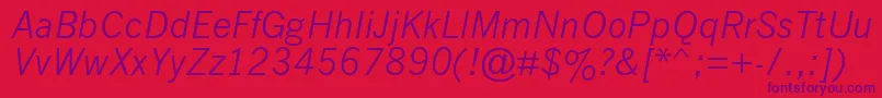 Nwgthci Font – Purple Fonts on Red Background