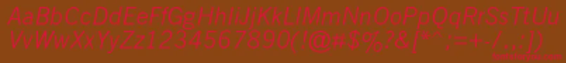 Nwgthci Font – Red Fonts on Brown Background