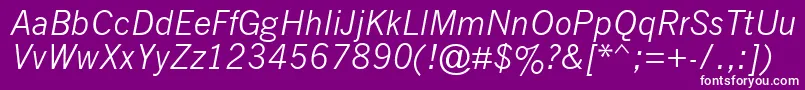 フォントNwgthci – 紫の背景に白い文字