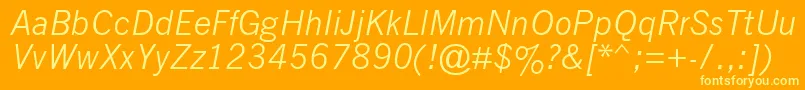 Nwgthci Font – Yellow Fonts on Orange Background