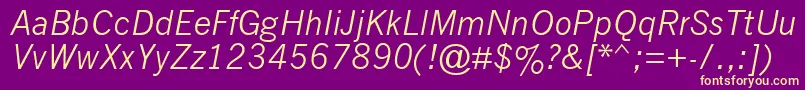 Nwgthci Font – Yellow Fonts on Purple Background