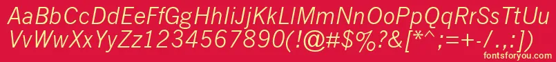 Nwgthci Font – Yellow Fonts on Red Background