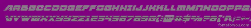 Aircruiseracadlaserital Font – Gray Fonts on Purple Background