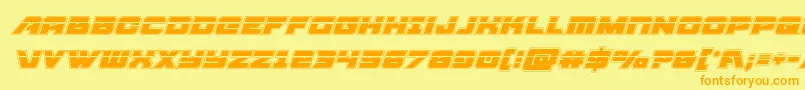 Aircruiseracadlaserital Font – Orange Fonts on Yellow Background