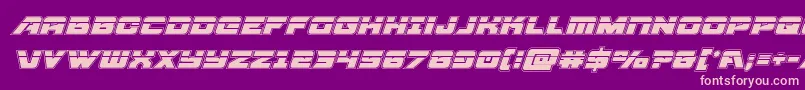 Aircruiseracadlaserital Font – Pink Fonts on Purple Background
